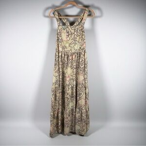 Knox Rose Beige and Pink Floral Maxi Dress